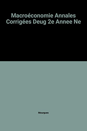Macroéconomie, DEUG 2e année