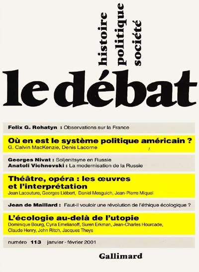 Débat (Le), n° 113