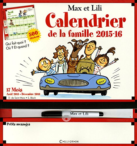 Max et Lili : calendrier de la famille 2015-2016