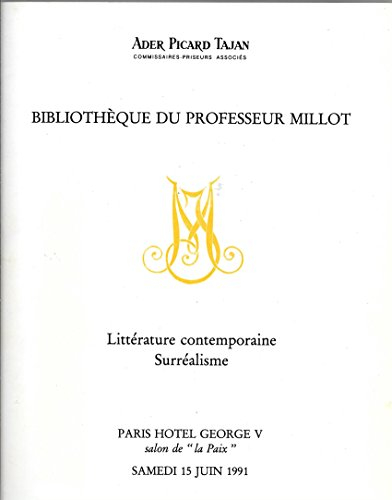 bibliotheque du professeur millot. litterature du xxe siecle, surrealisme, importants livres et manu