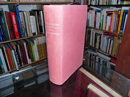 vocabulaire technique et critique de la philosophie