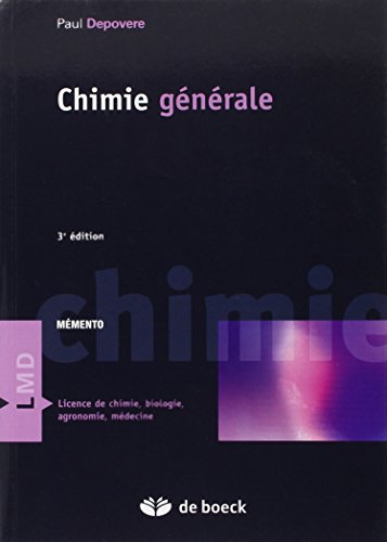 Chimie générale : mémento : licence de chimie, biologie, agronomie, médecine