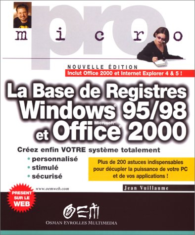 La base de registres Windows 98 et 95 et Office 2000