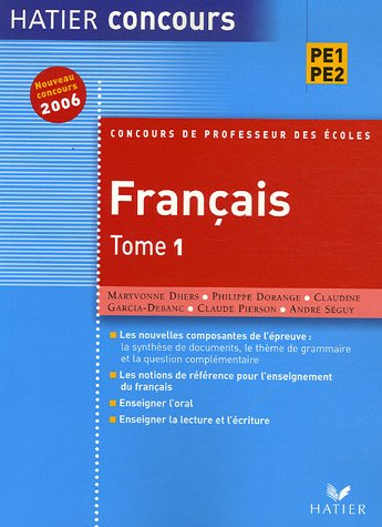 Français PE1-PE2. Vol. 1
