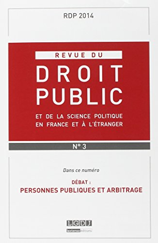 Revue du droit public et de la science politique en France et à l'étranger, n° 3 (2014). Personnes p