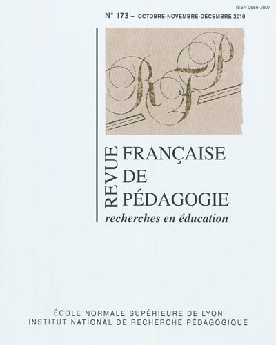 Revue française de pédagogie, n° 173