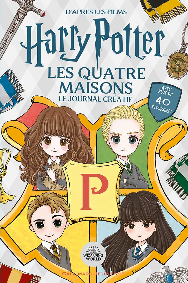 Les quatre maisons : le journal créatif : d'après les films Harry Potter