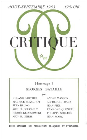 Critique, n° 195. Hommage à Georges Bataille - barthes, roland