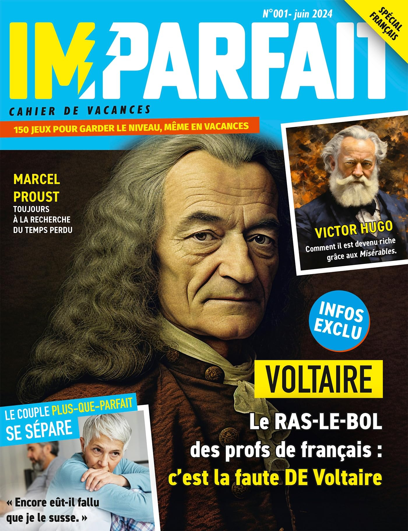 Imparfait : cahier de vacances : 150 jeux pour garder le niveau, même en vacances. Vol. 1. Spécial f
