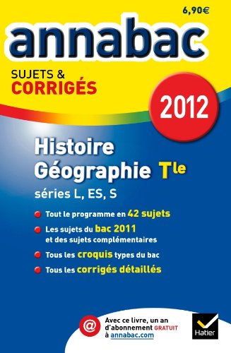 Histoire géographie terminale, séries L, ES, S, 2012