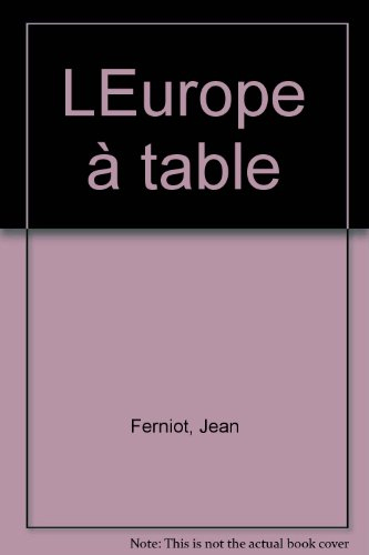 L'Europe à table