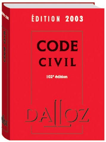 code civil 2003, 102e édition
