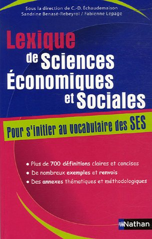 Lexique de sciences économiques et sociales : pour s'initier au vocabulaire des SES