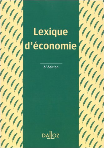 lexique d'économie, 6e édition
