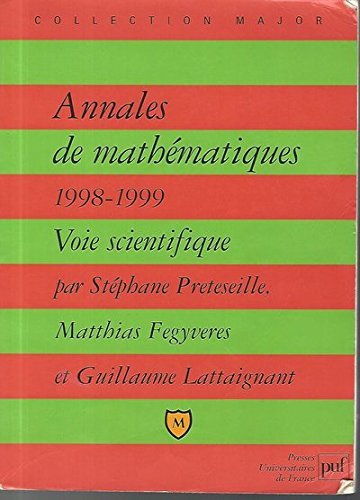 Annales mathématiques, 1998-1999