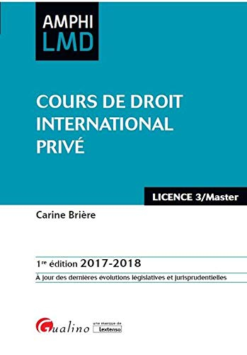 Cours de droit international privé : licence 3-master, 2017-2018