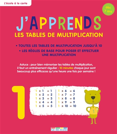 J'apprends les tables de multiplication
