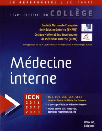 Médecine interne : iECN 2016, 2017, 2018