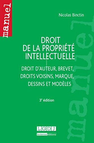 Droit de la propriété intellectuelle : droit d'auteur, brevet, droits voisins, marque, dessins et mo