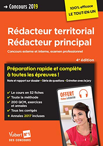 Rédacteur territorial, rédacteur principal : concours externe et interne, examen professionne : conc