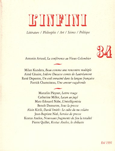 l'infini, numéro 34, été 1991