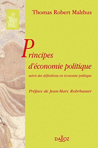 Principes d'économie politique : suivis des définitions en économie politique