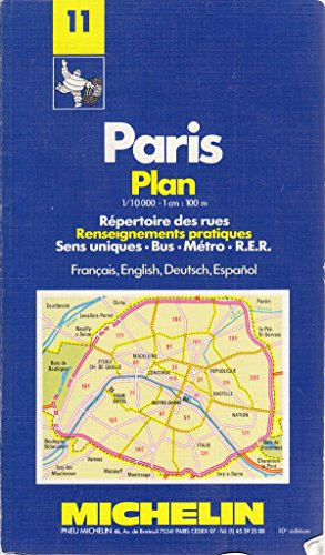 Paris plan: Repertoire des rues, renseignements pratiques, sens uniques, bus, metro, R.E.R