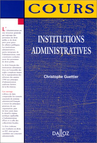 institutions administratives, 1re édition (cours)