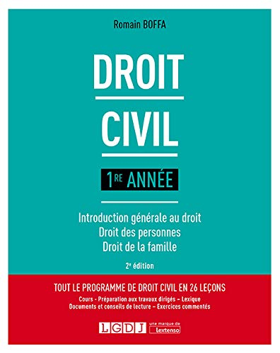 Droit civil : 1re année : introduction générale au droit, droit des personnes, droit de la famille