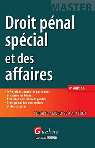 Droit pénal spécial et des affaires