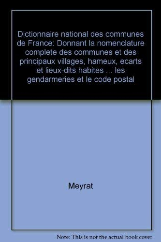 Dictionnaire national des communes de France. Nomenclature complète des communes