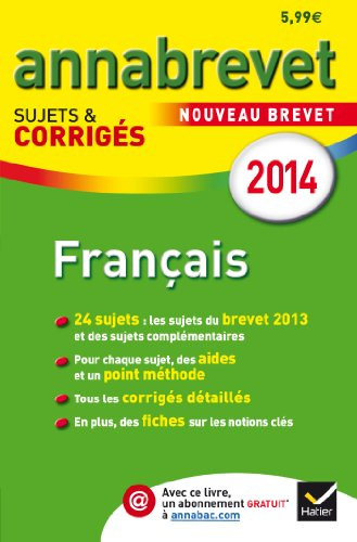 Français, séries générale et professionnelle, 2014