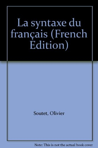 la syntaxe du français