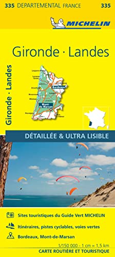 Carte Départemental Michelin Gironde, Landes