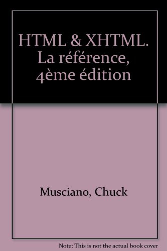 HTML, XHTML, la référence