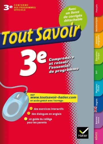 Tout savoir 3e