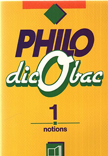 Philo Dicobac. Vol. 1. Notions