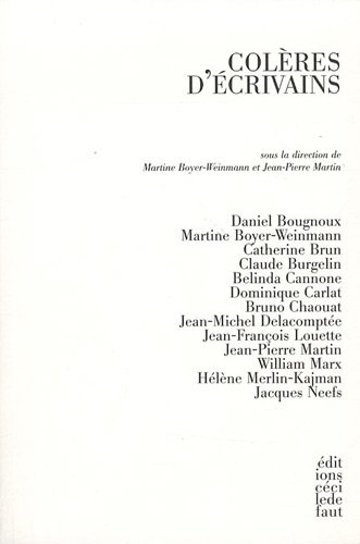 Colères d'écrivains