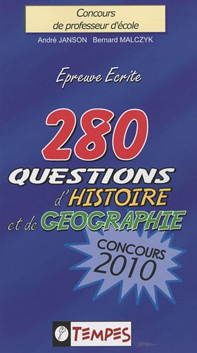 280 questions d'histoire et de géographie, nouveau concours, avec 101 confusions à éviter : conforme