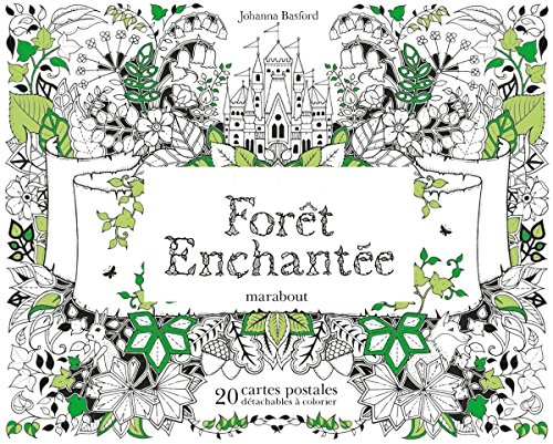 Forêt enchantée : 20 cartes postales détachables à colorier