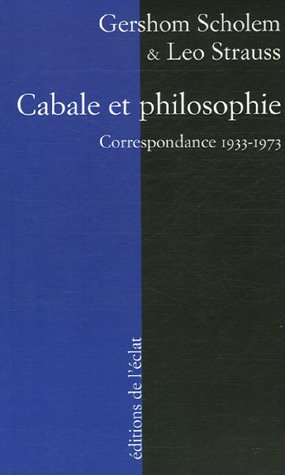Cabale et philosophie : correspondance 1933-1973