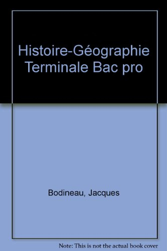 Histoire-géographie : bac pro terminale