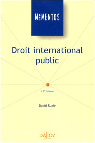 droit international public, 15e édition