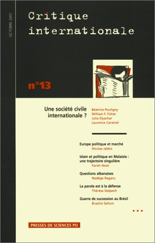 Critique internationale, n° 13