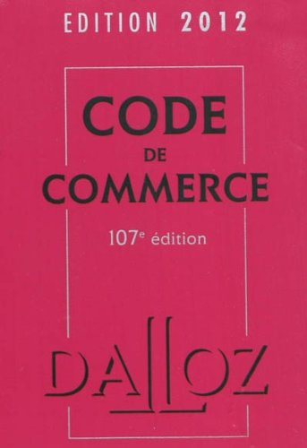 Code de commerce : 2012