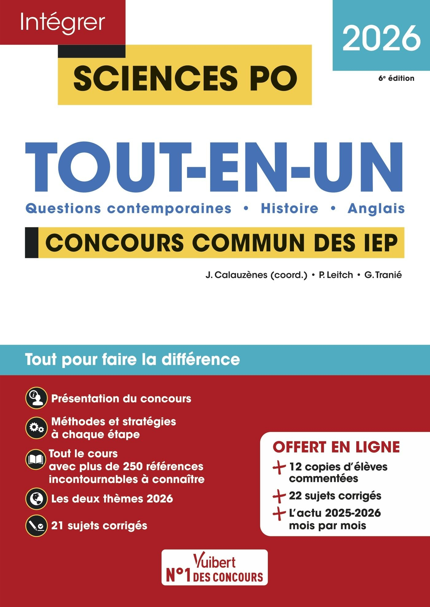 Tout-en-un, concours commun des IEP 2026 : questions contemporaines, histoire, anglais