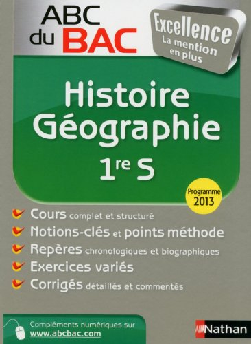 Histoire géographie 1re S : programme 2013