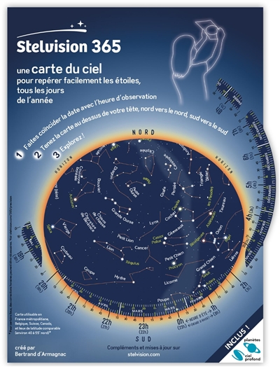 Stelvision 365 : une carte du ciel pour repérer facilement les étoiles, tous les jours de l'année