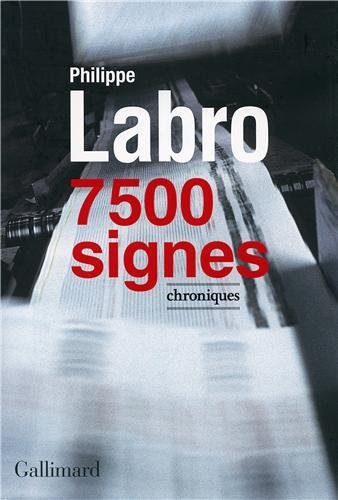 7.500 signes : chroniques