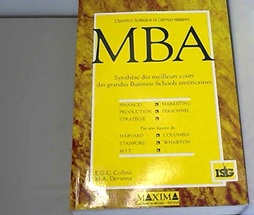 mba : synthèse des meilleurs cours des grandes business schools américaines